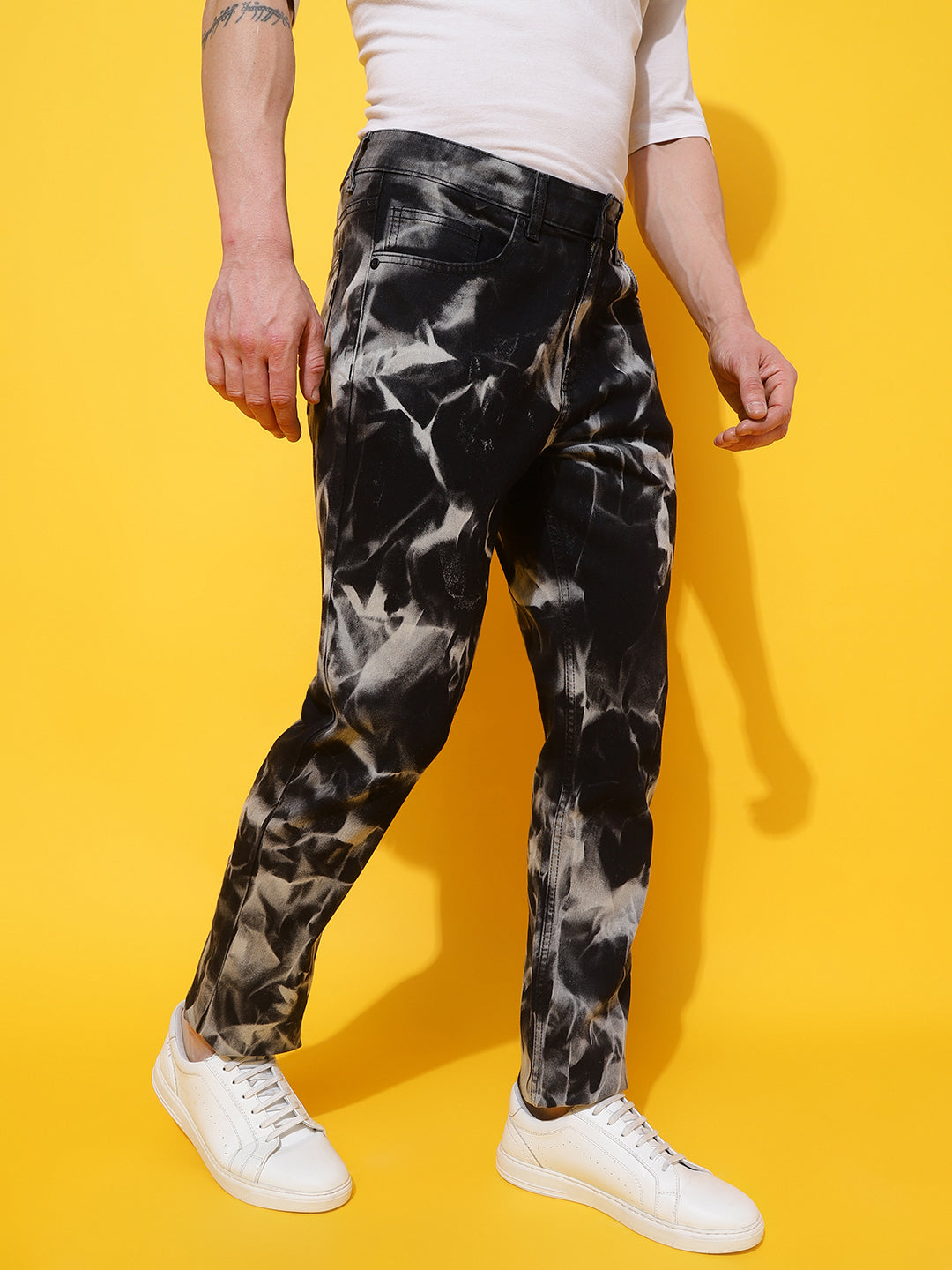 Black Tie & Dye Slim Fit Jeans
