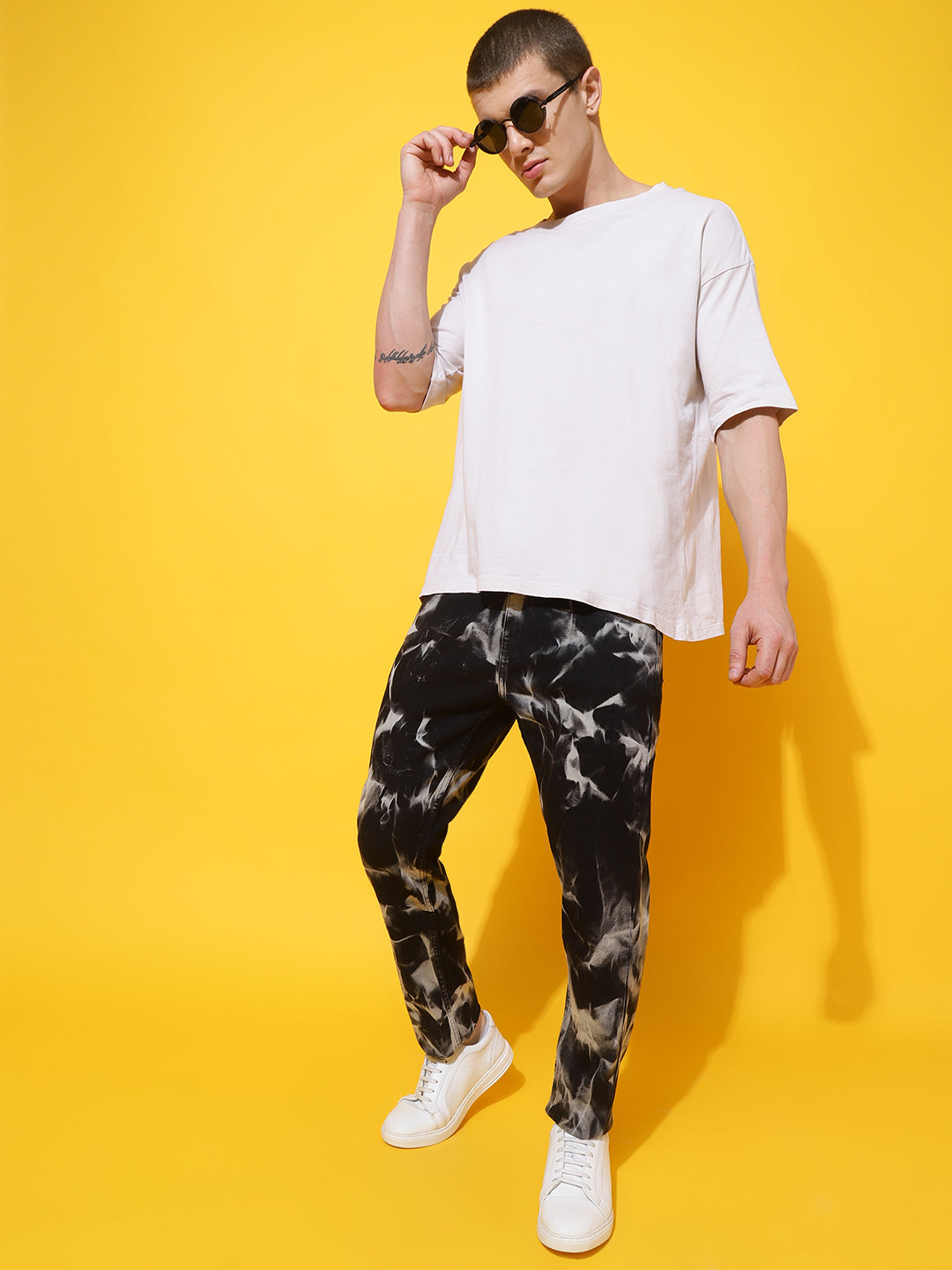 Black Tie & Dye Slim Fit Jeans
