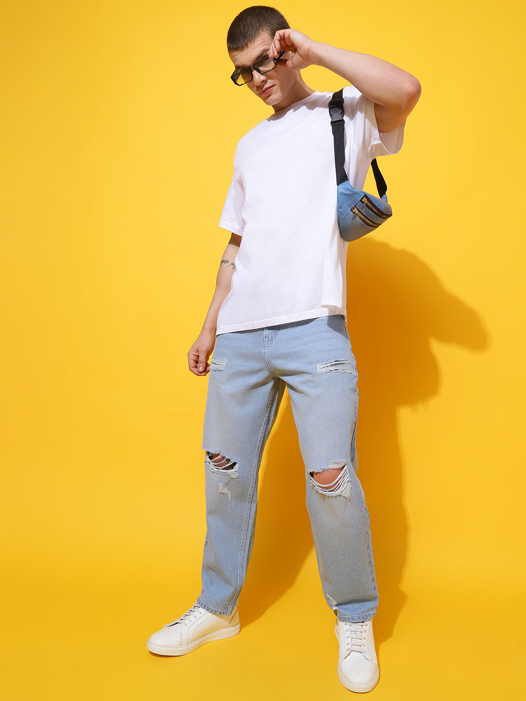 Light Blue Slouchy Fit Jeans