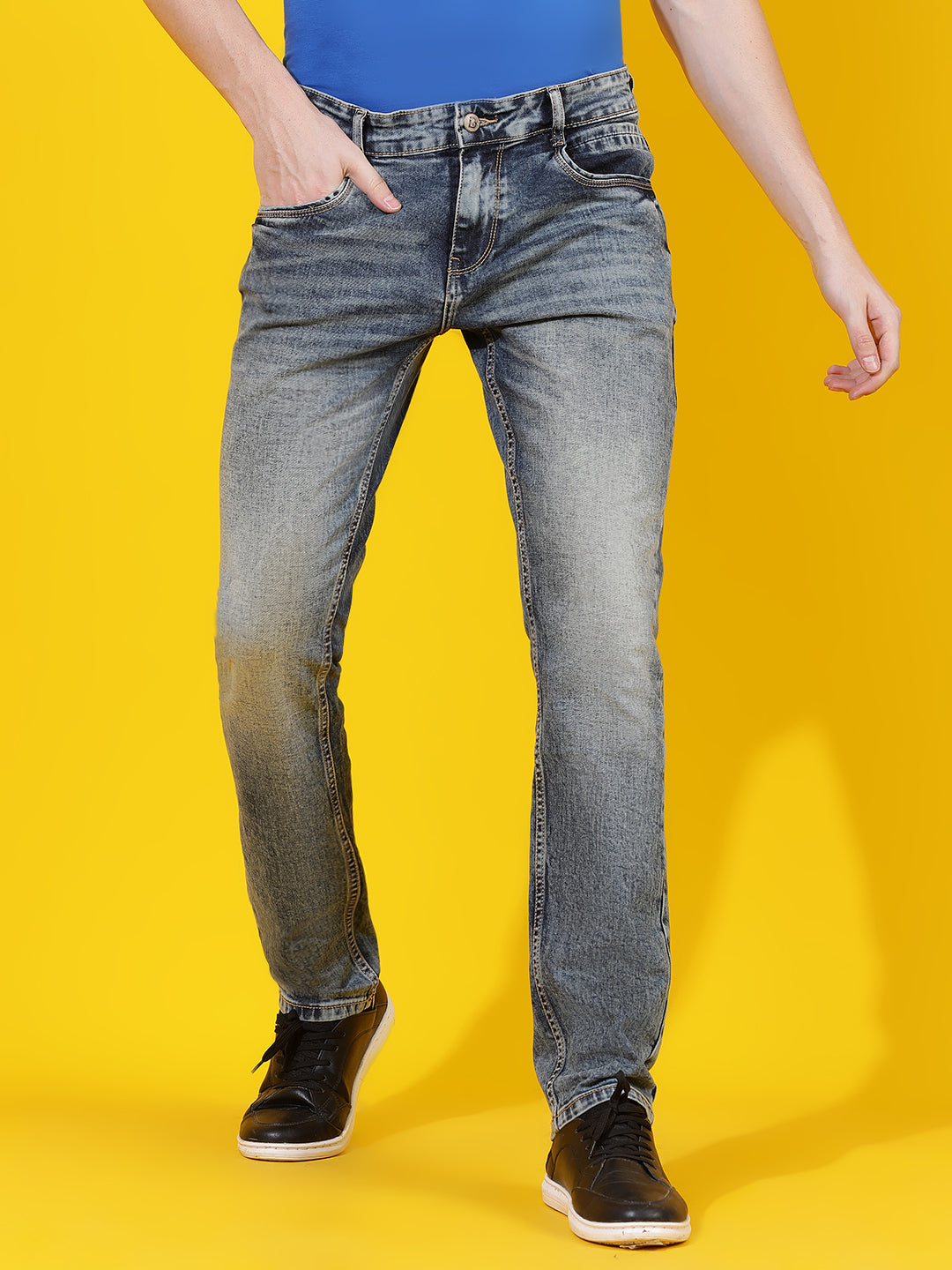Mid Blue Slim Fit Denim Jeans