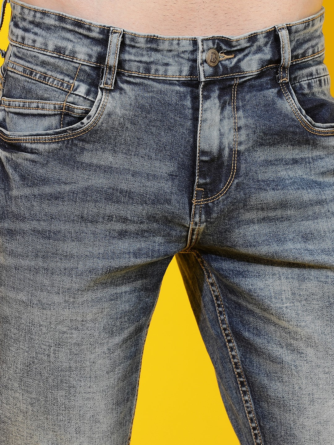 Mid Blue Slim Fit Denim Jeans
