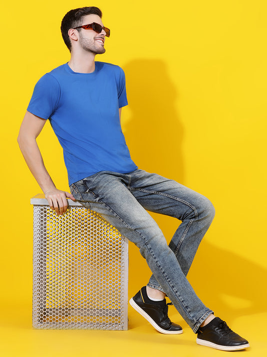 Mid Blue Slim Fit Denim Jeans