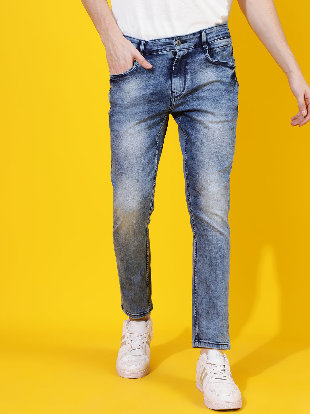 Mid Blue Skinny Fit Denim Jeans