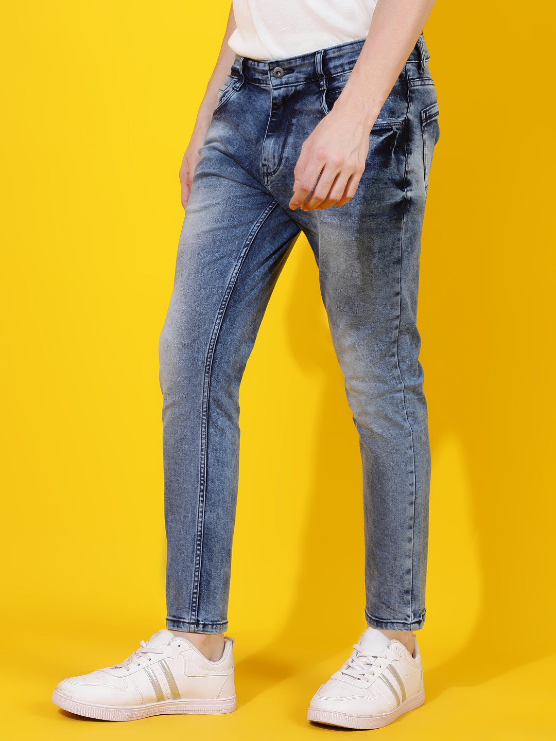 Mid Blue Skinny Fit Denim Jeans