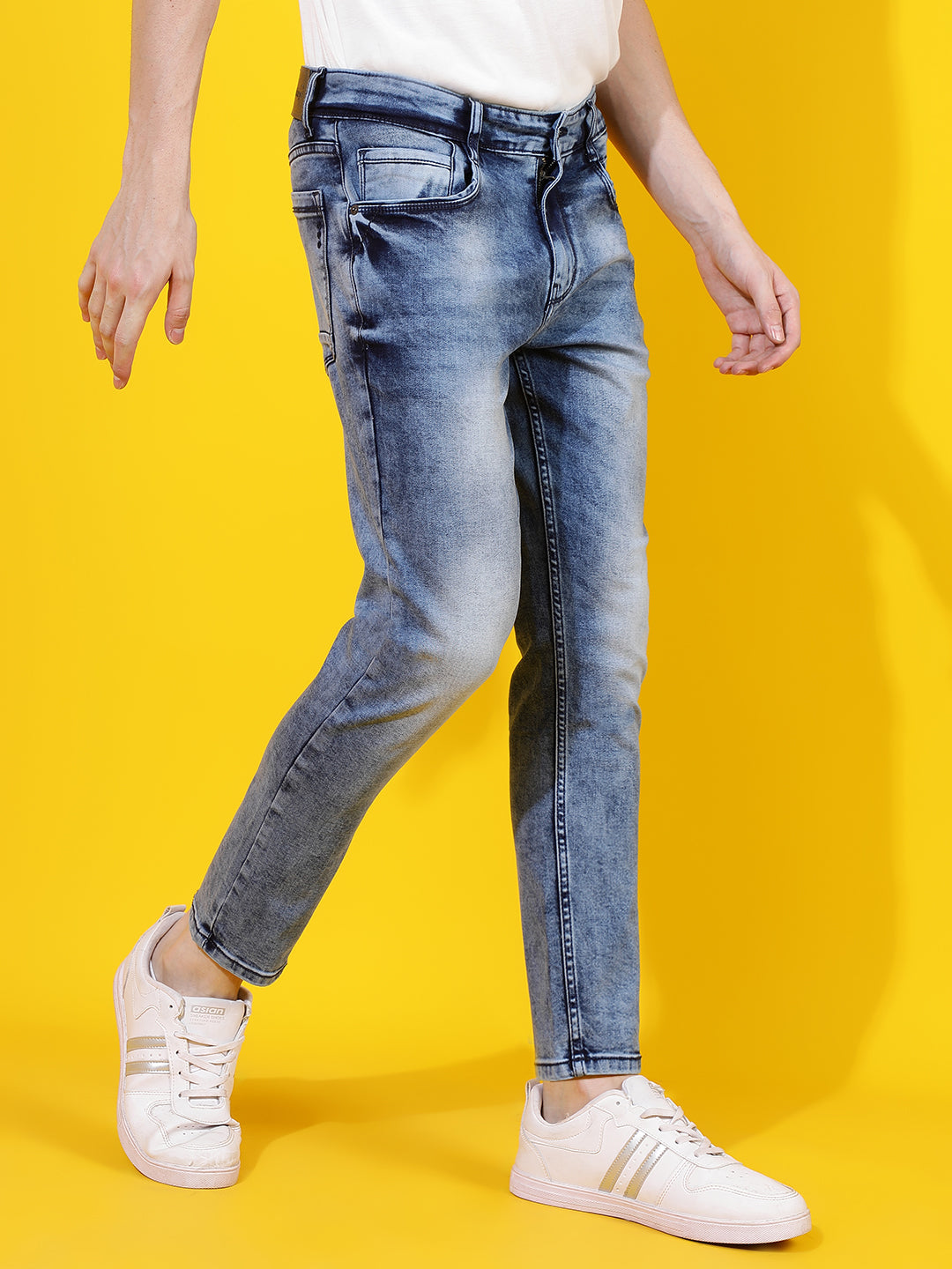 Mid Blue Skinny Fit Denim Jeans