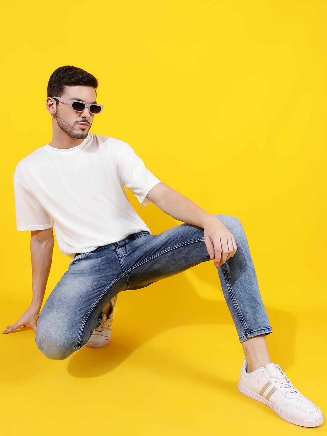 Mid Blue Skinny Fit Denim Jeans