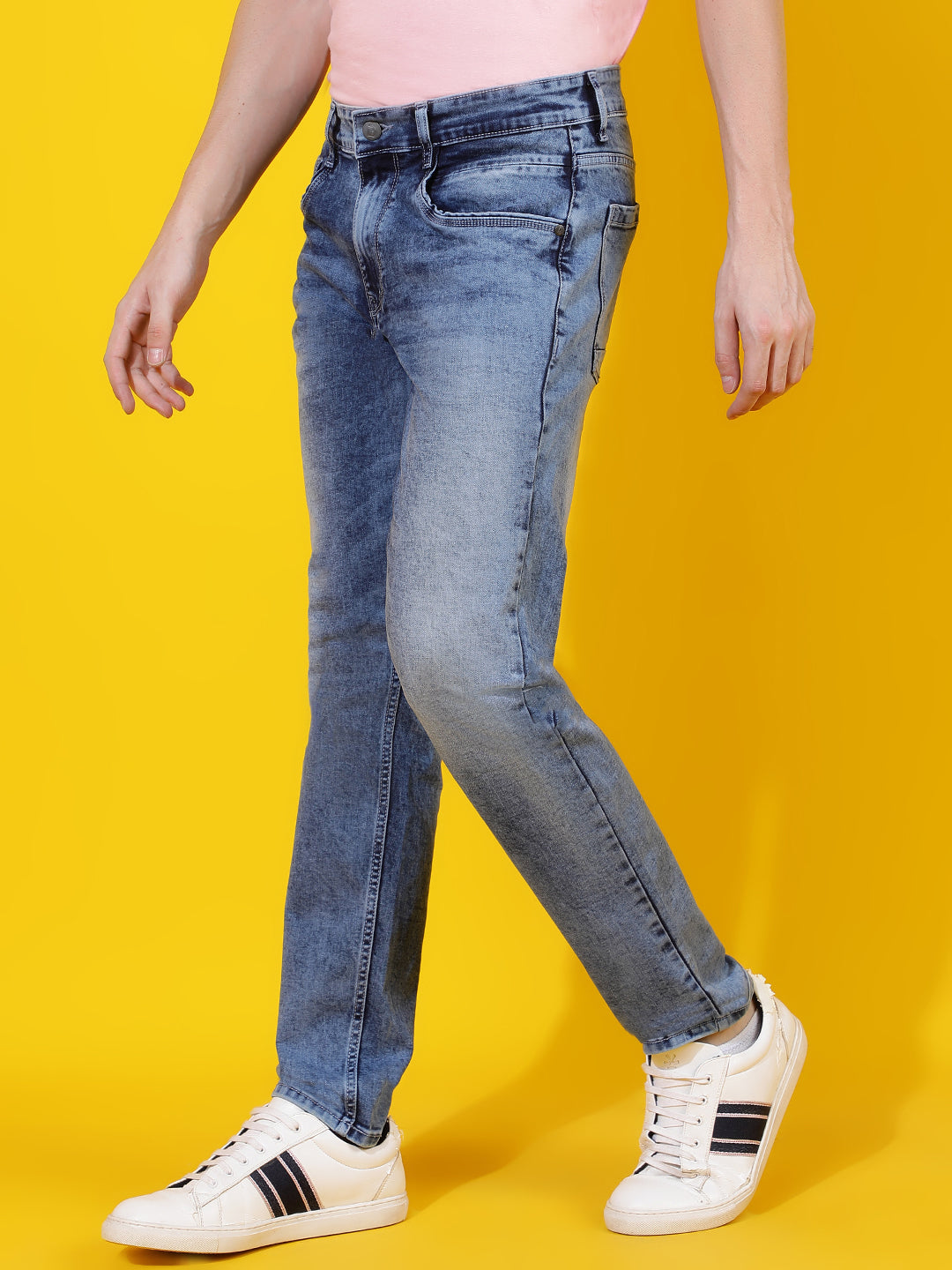 Mid Blue Skinny Fit Denim Jeans