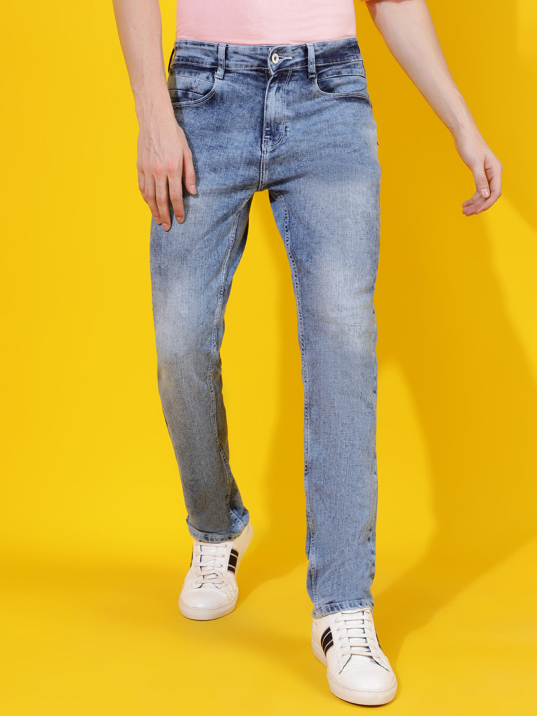 Light Blue Slim Fit Denim Jeans