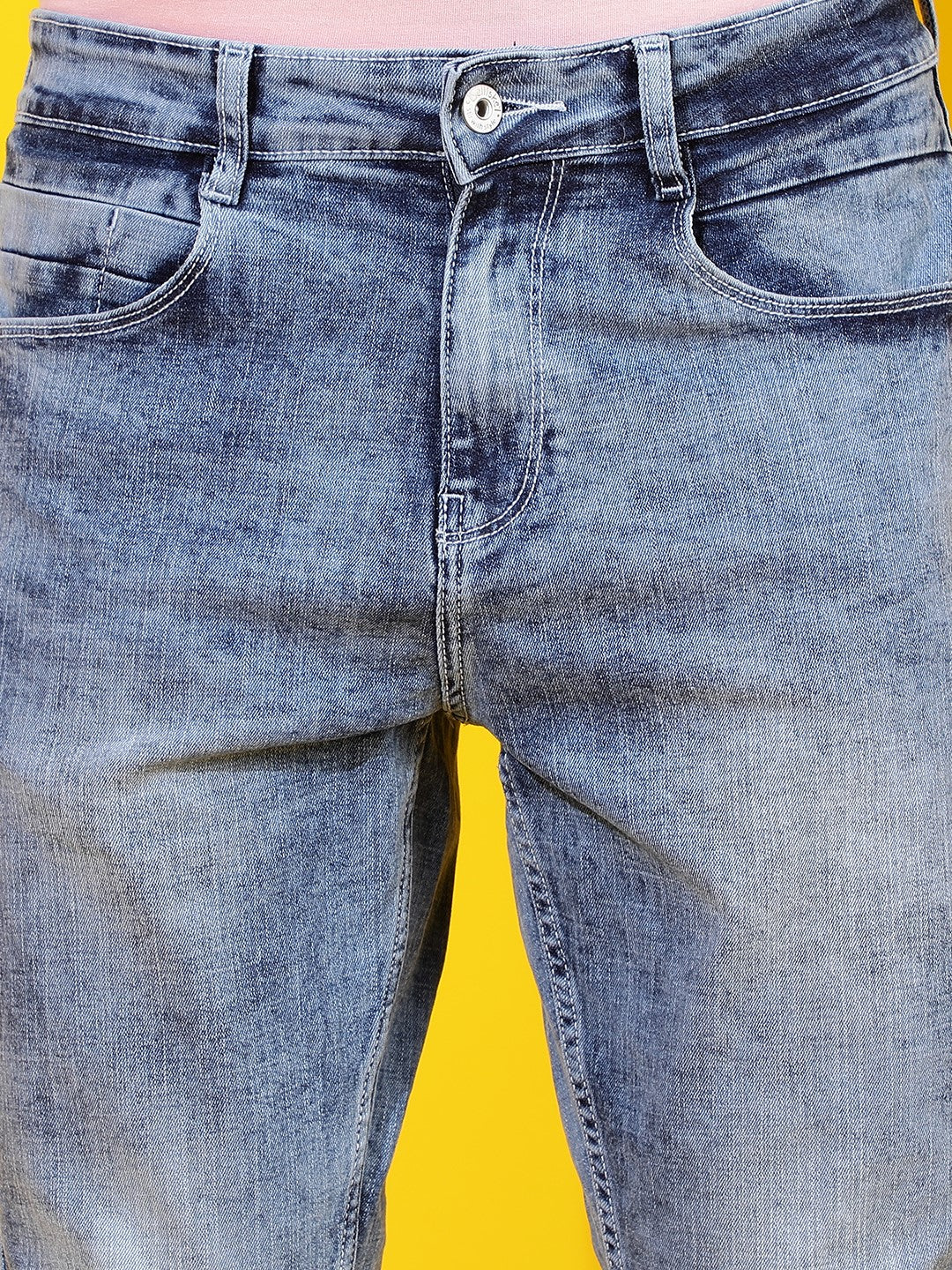 Light Blue Slim Fit Denim Jeans