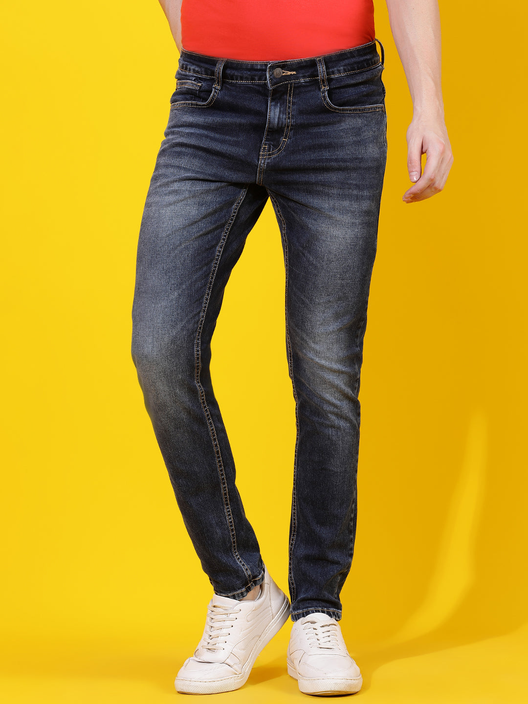 Dark Blue Skinny Fit Denim Jeans