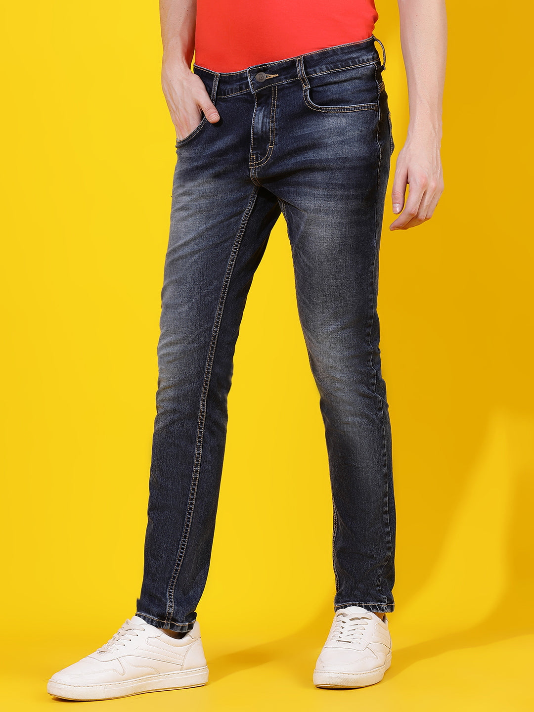 Dark Blue Skinny Fit Denim Jeans