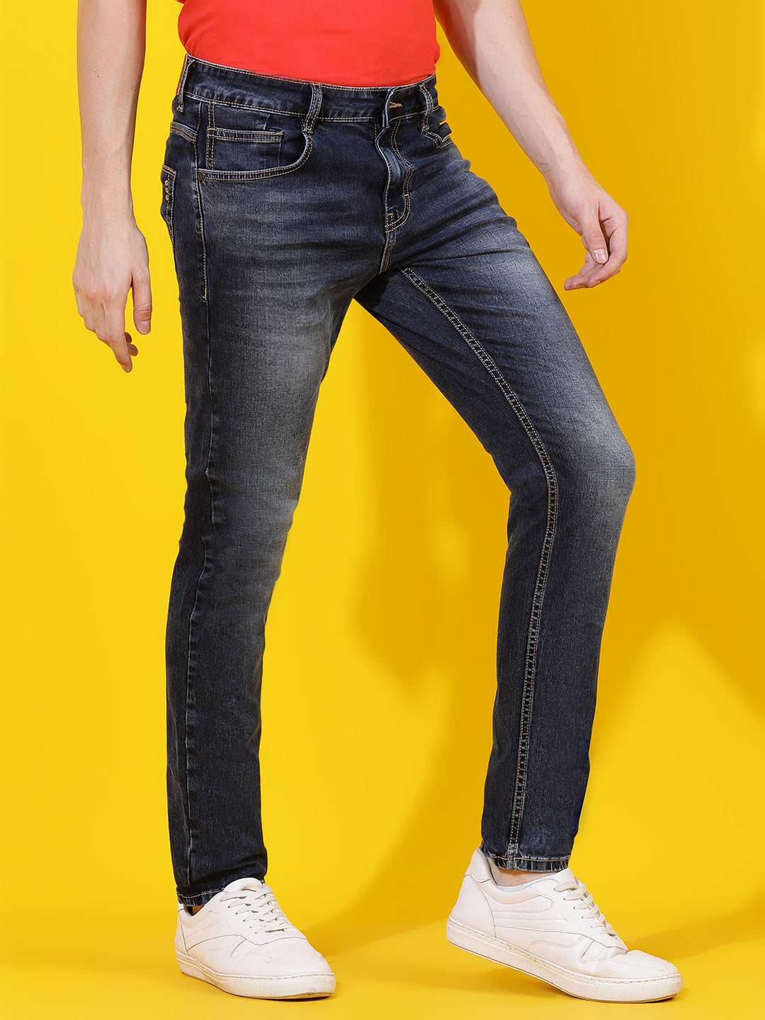 Dark Blue Skinny Fit Denim Jeans