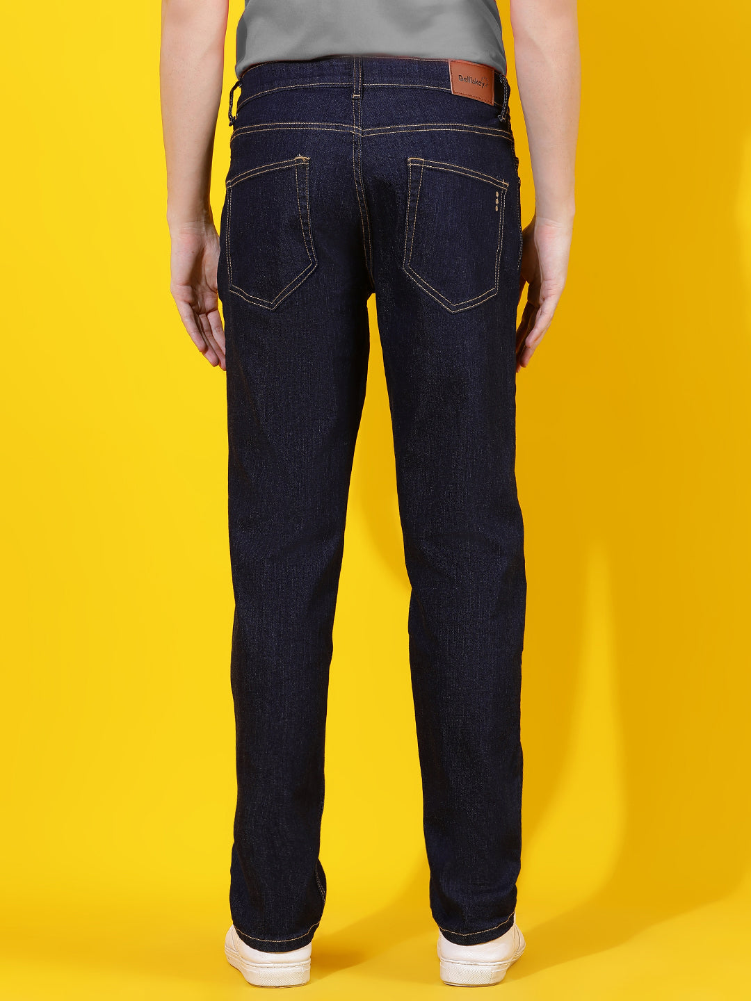 Dark Blue Straight Fit Denim Jeans