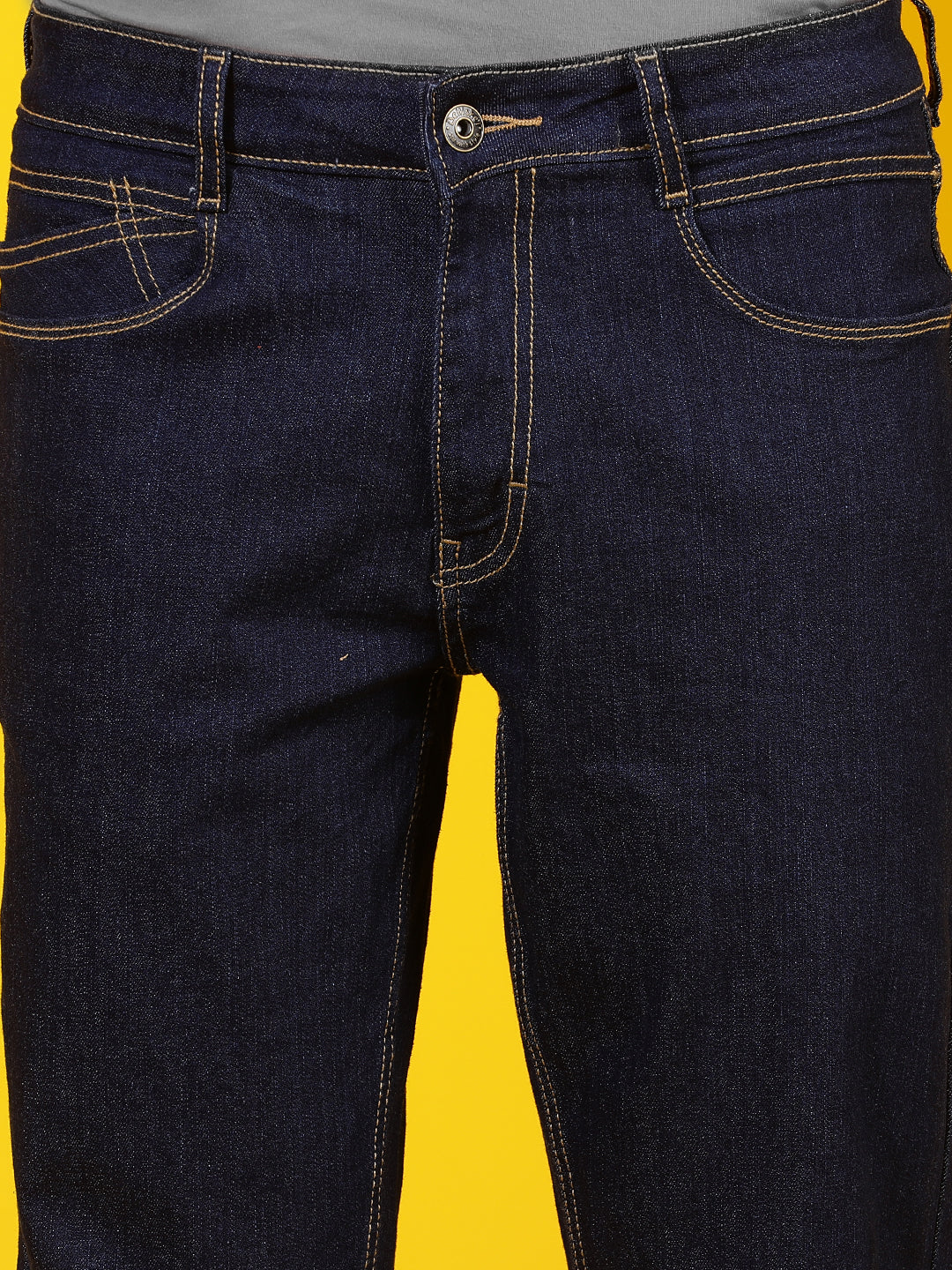 Dark Blue Straight Fit Denim Jeans