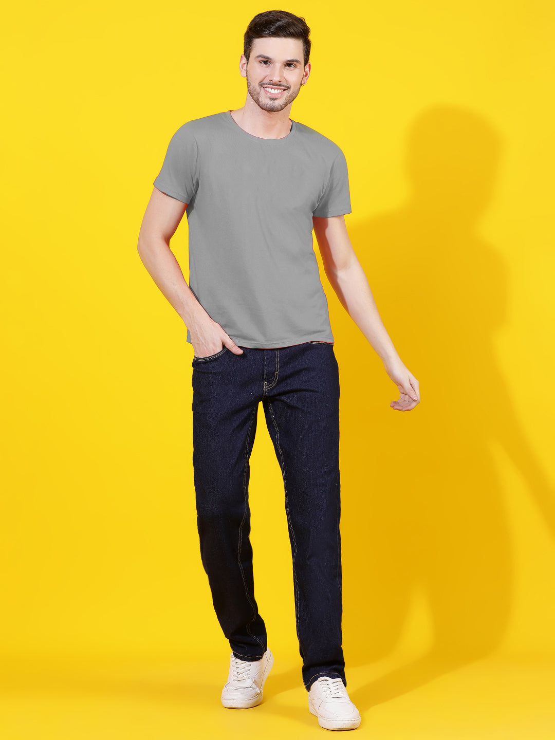 Dark Blue Straight Fit Denim Jeans