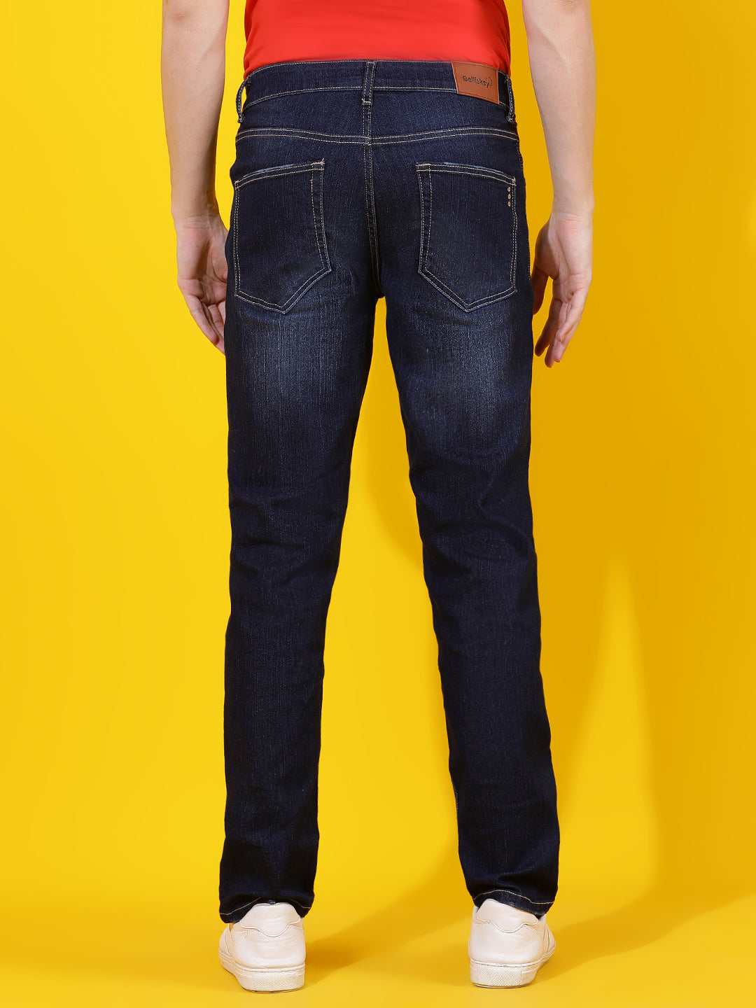 Dark Blue Straight Fit Denim Jeans