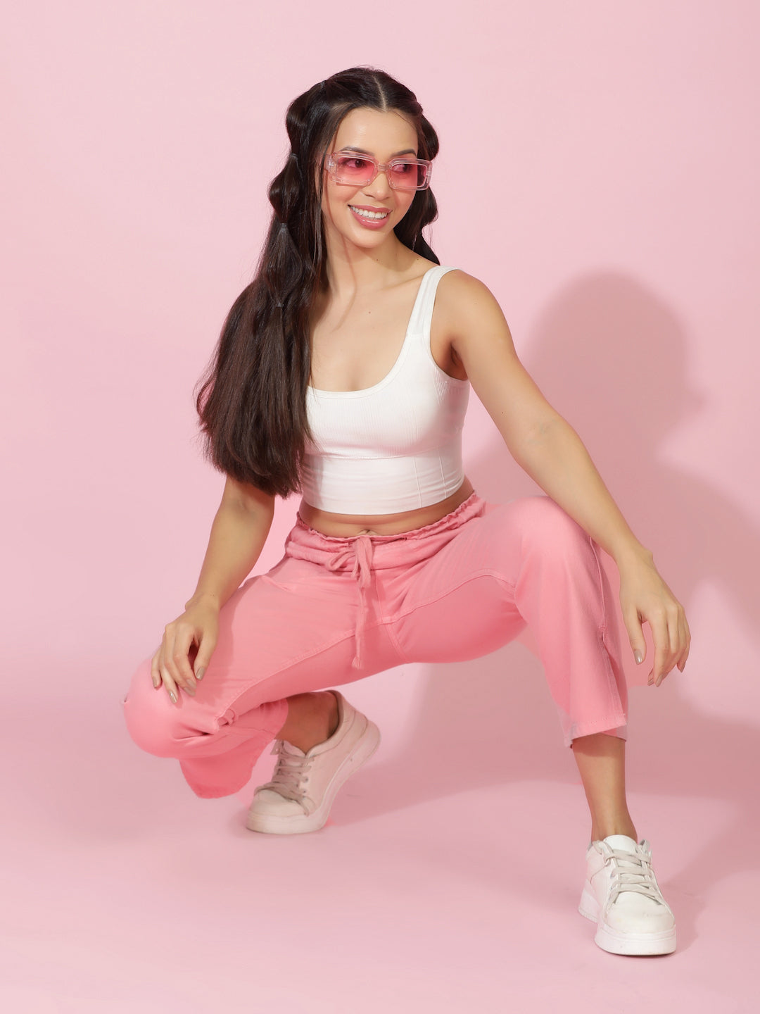 Light Pink Straight Fit Jeans