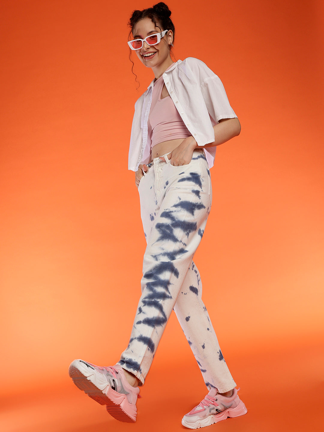Tie & Dye Straight Fit Jeans