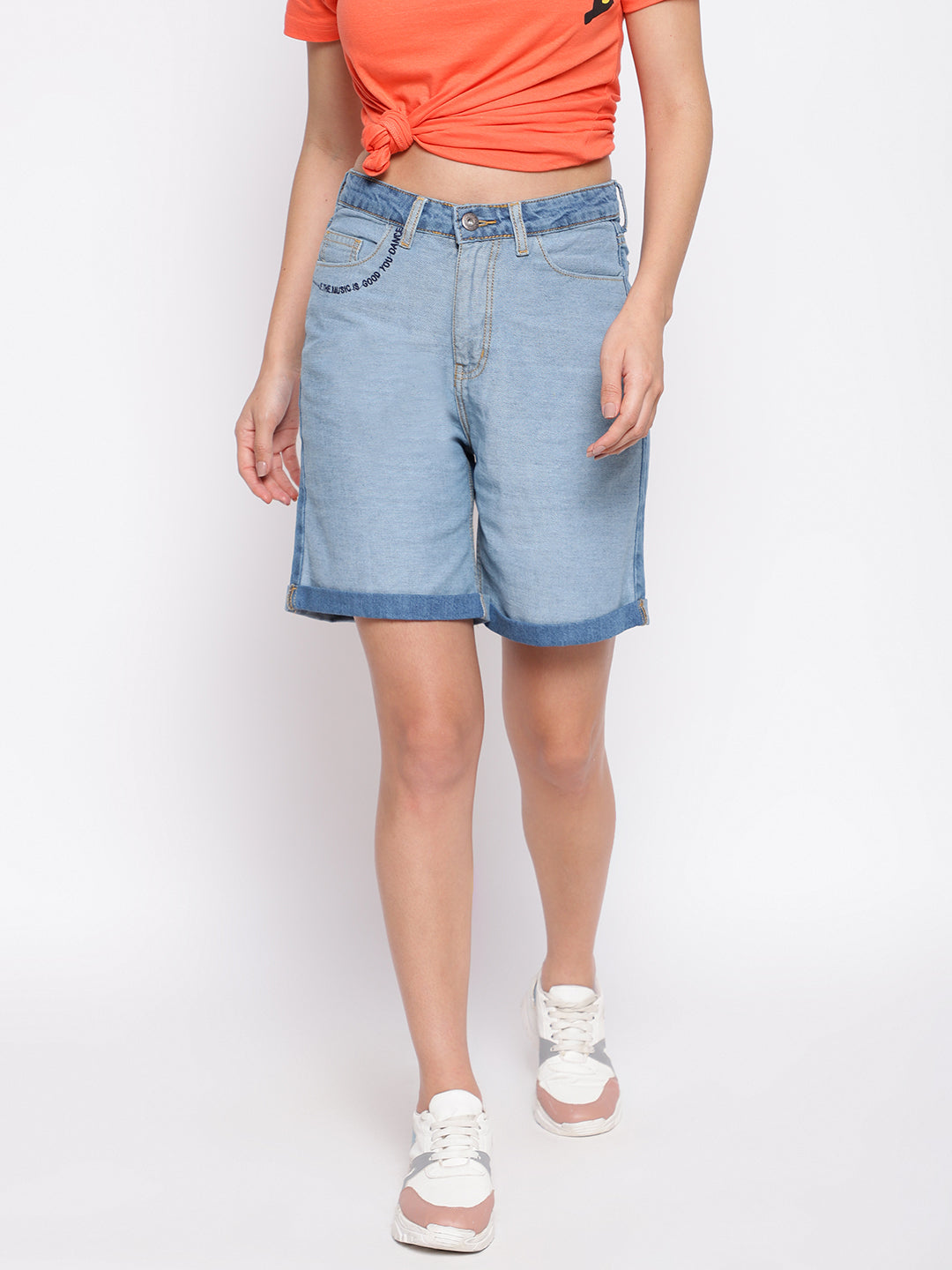 Light Blue Reversed Short