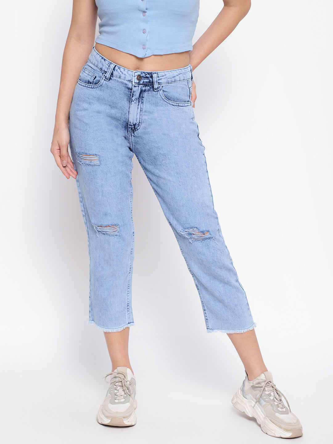 Smoky Blue Mom Fit Jeans
