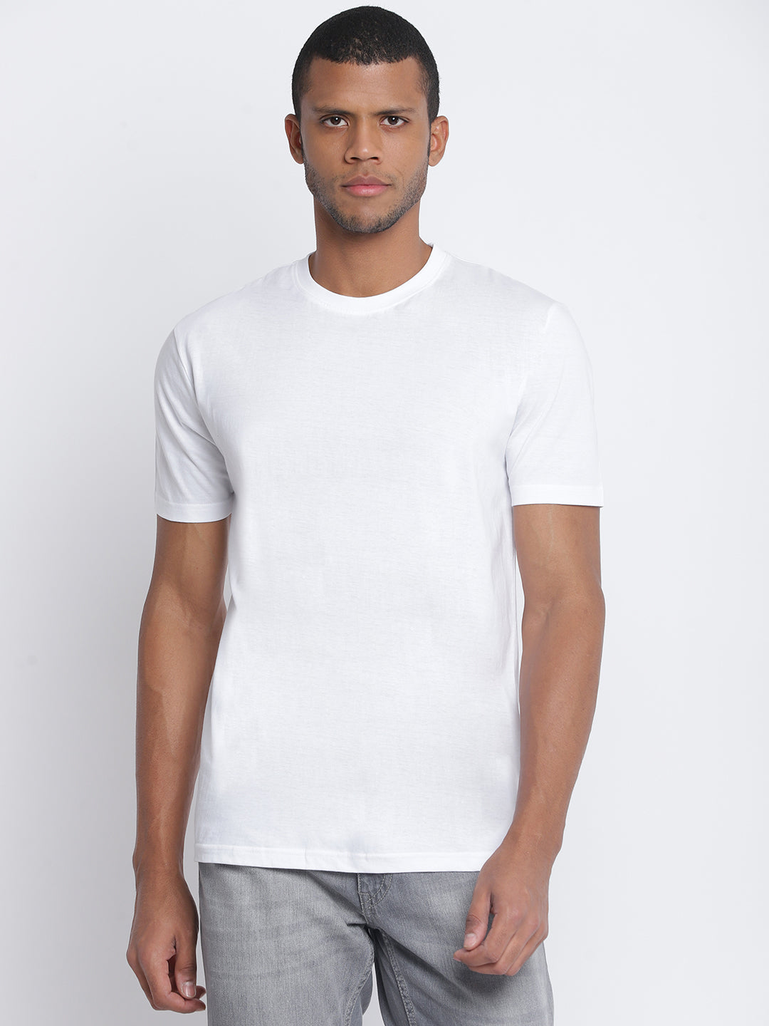 Men White Printed T-shirt