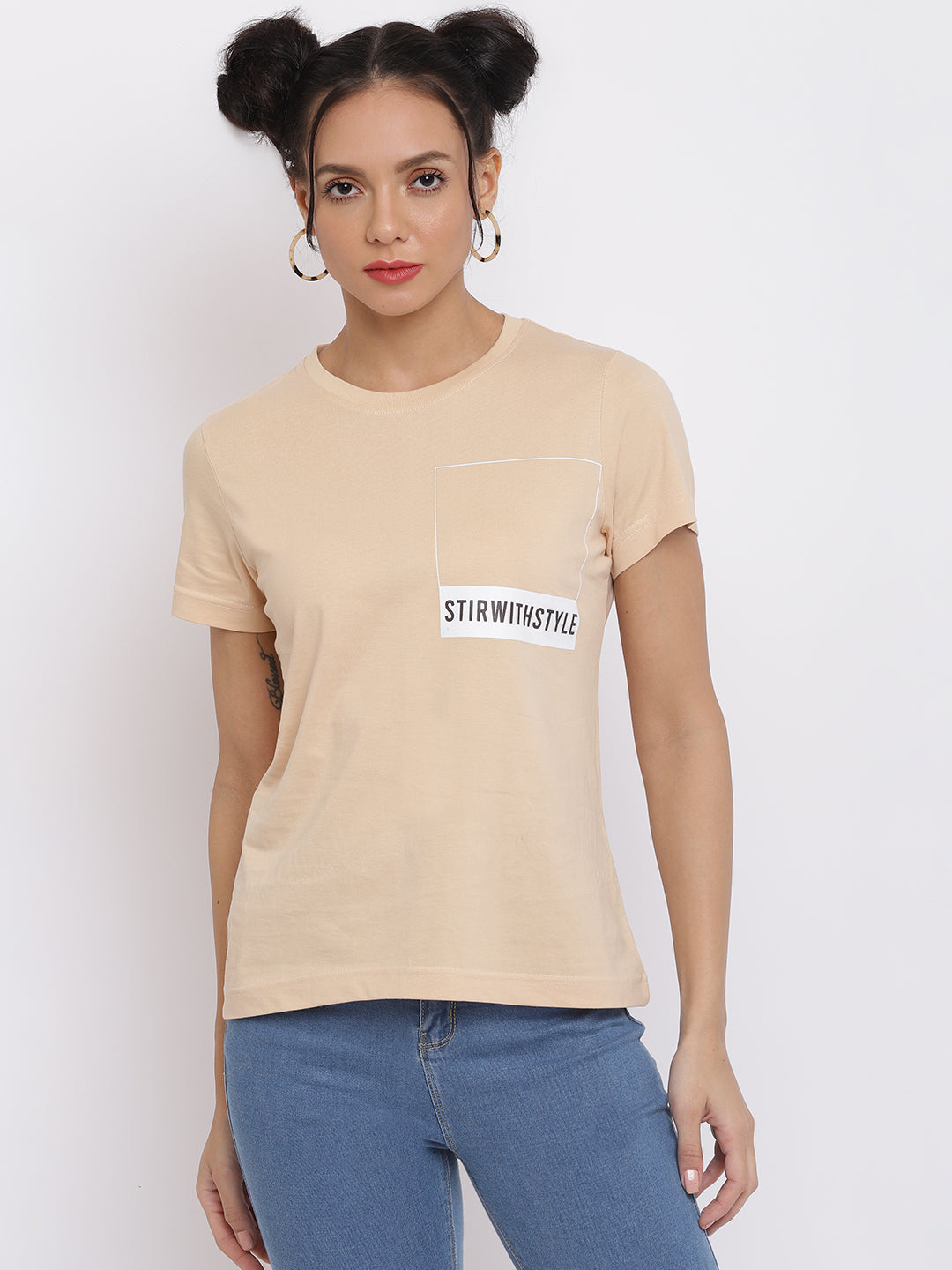 Women Tan Pantone T-shirt