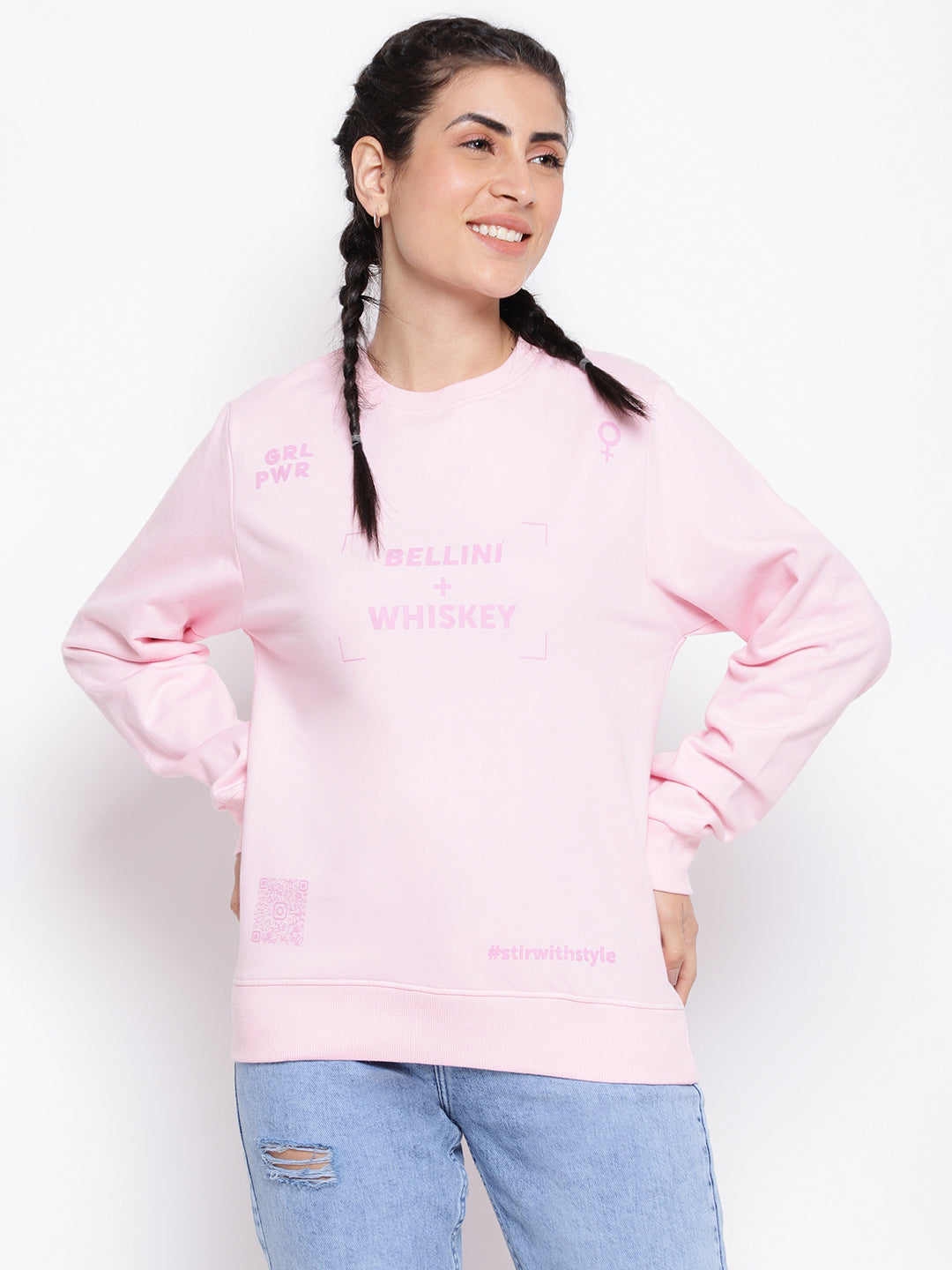 Light Pink Cotton Sweatshirt