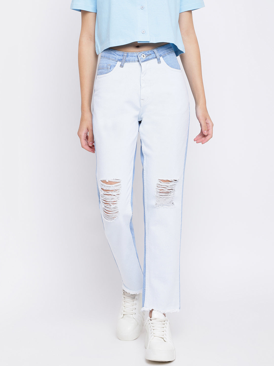 Light Blue Distracted Mom Fit Jeans
