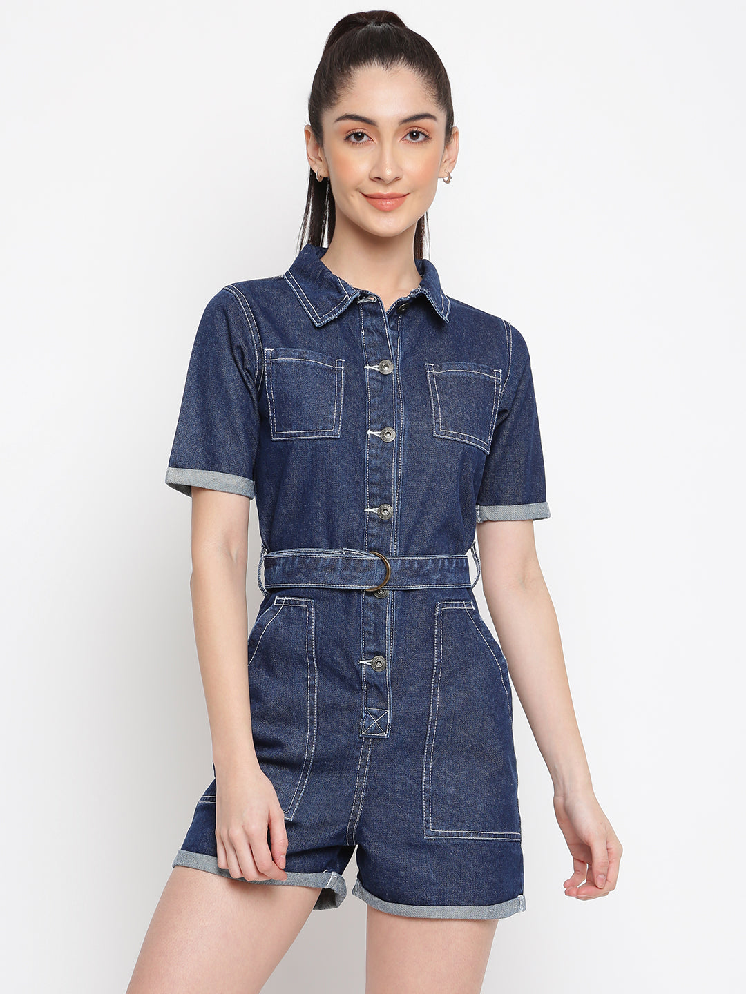 Denim Utility Playsuit