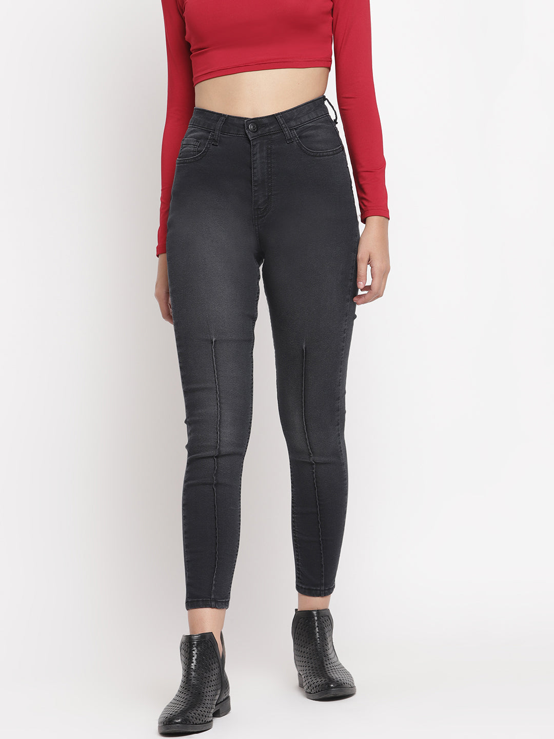 Women Black Slim Fit High waist Denim Jeans