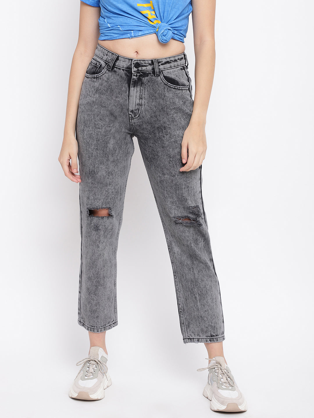 High Waist Mom Fit Denim Jeans