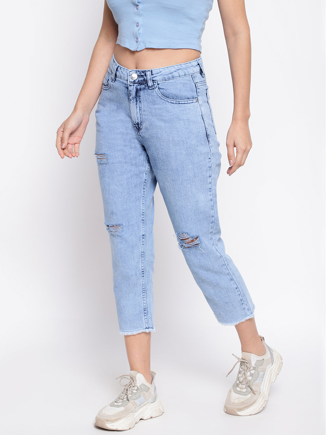 Smoky Blue Mom Fit Jeans