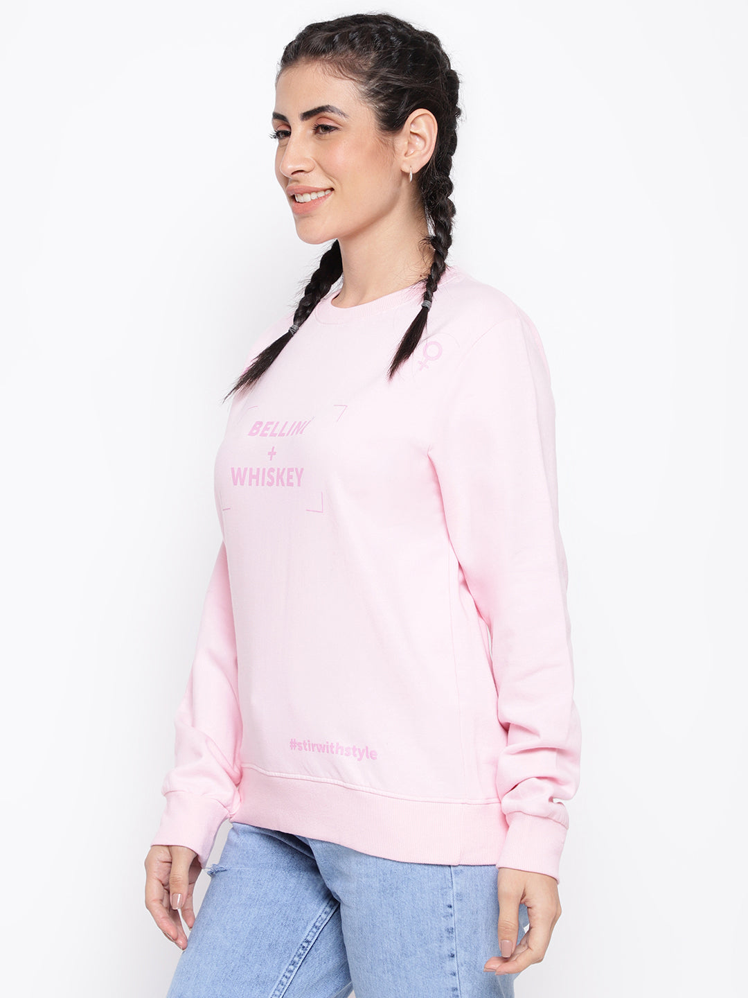 Light Pink Cotton Sweatshirt