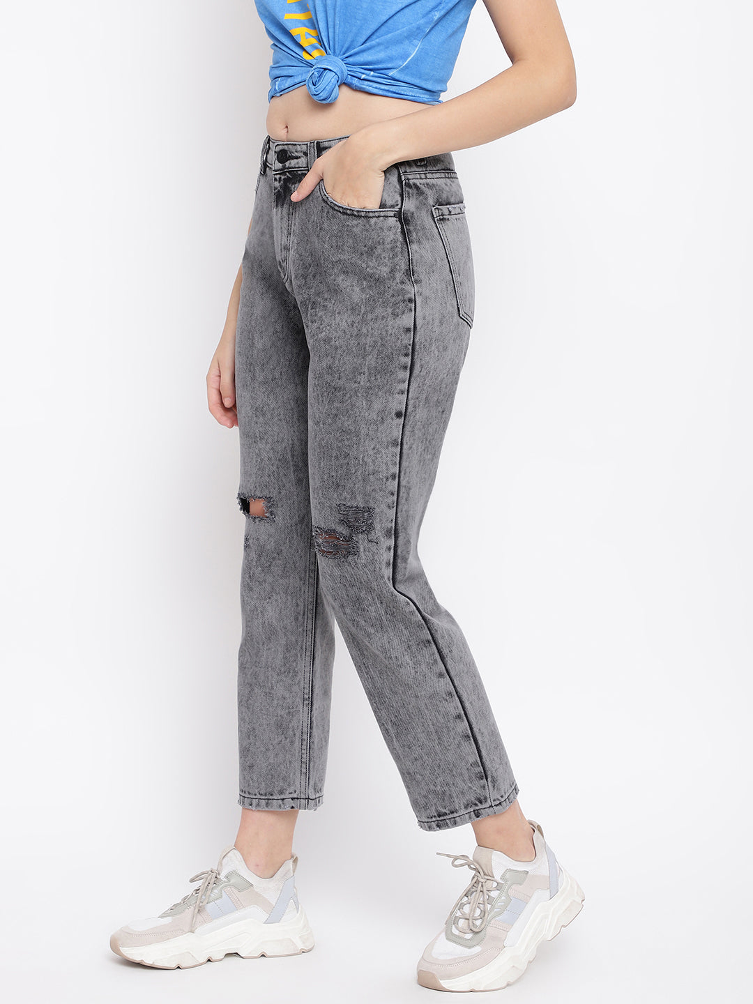 High Waist Mom Fit Denim Jeans