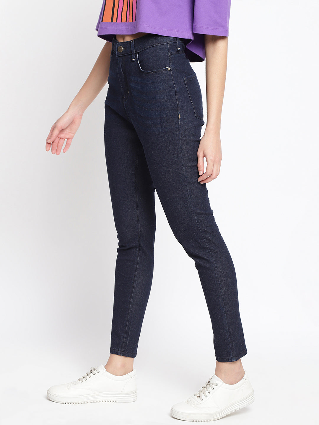 Women High Waist Black Slim Fit Denim Jeans