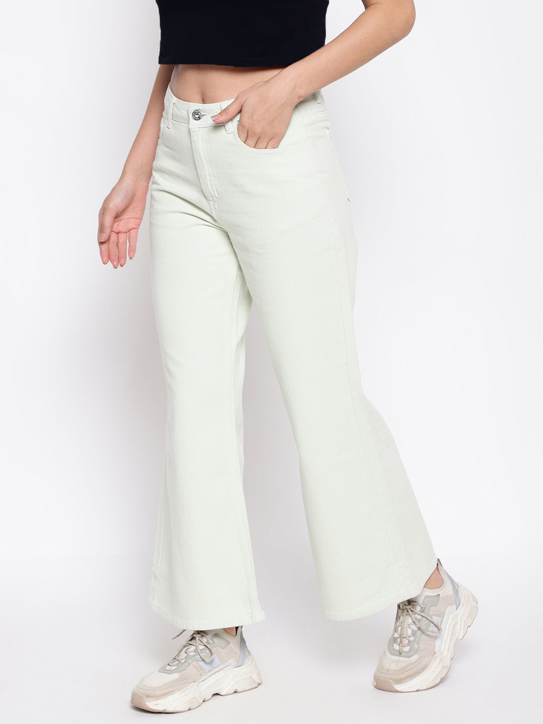 Off White Flared Jeans