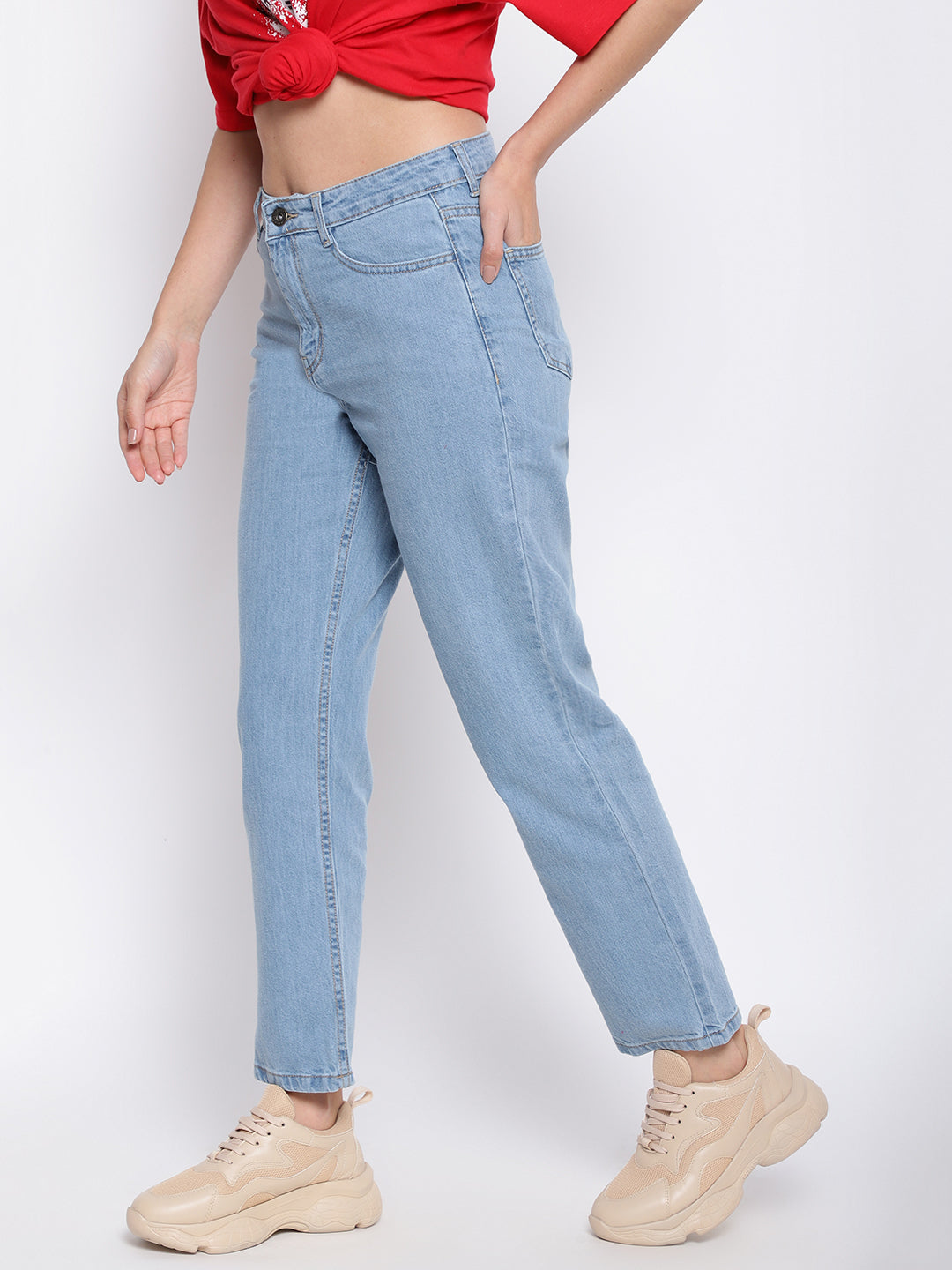 Light Blue Straight Fit Jeans