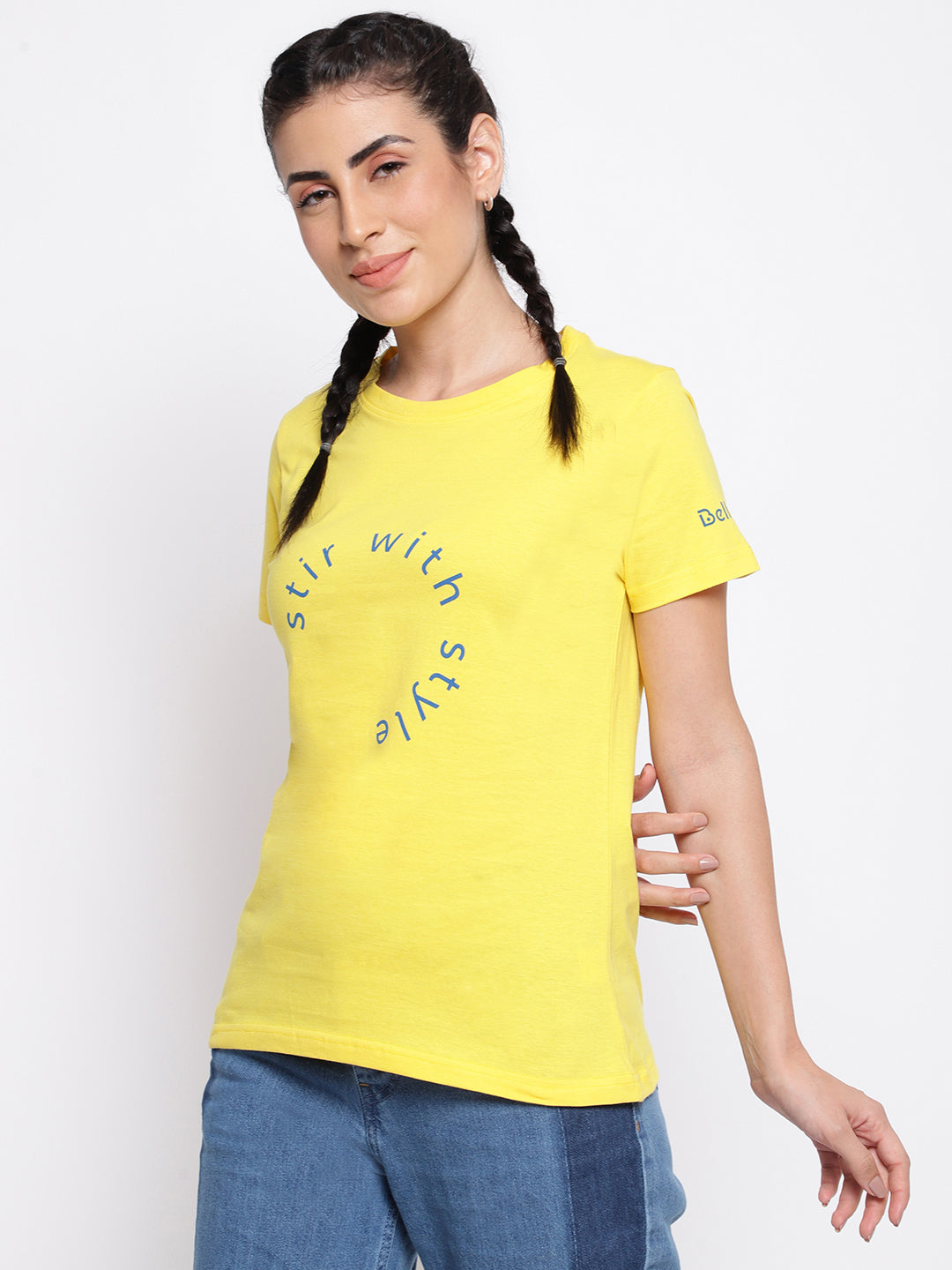 Yellow Cotton  T-shirt