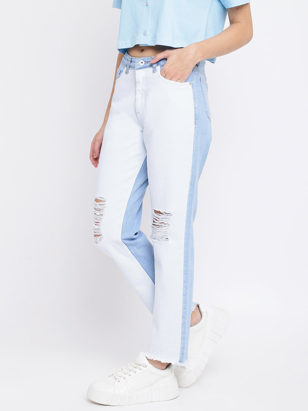 Light Blue Distracted Mom Fit Jeans