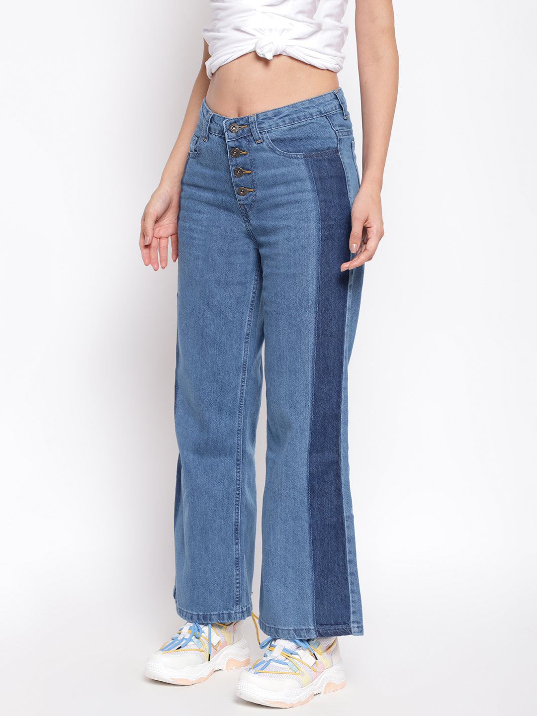 Two Toned Boyfriend Jeans