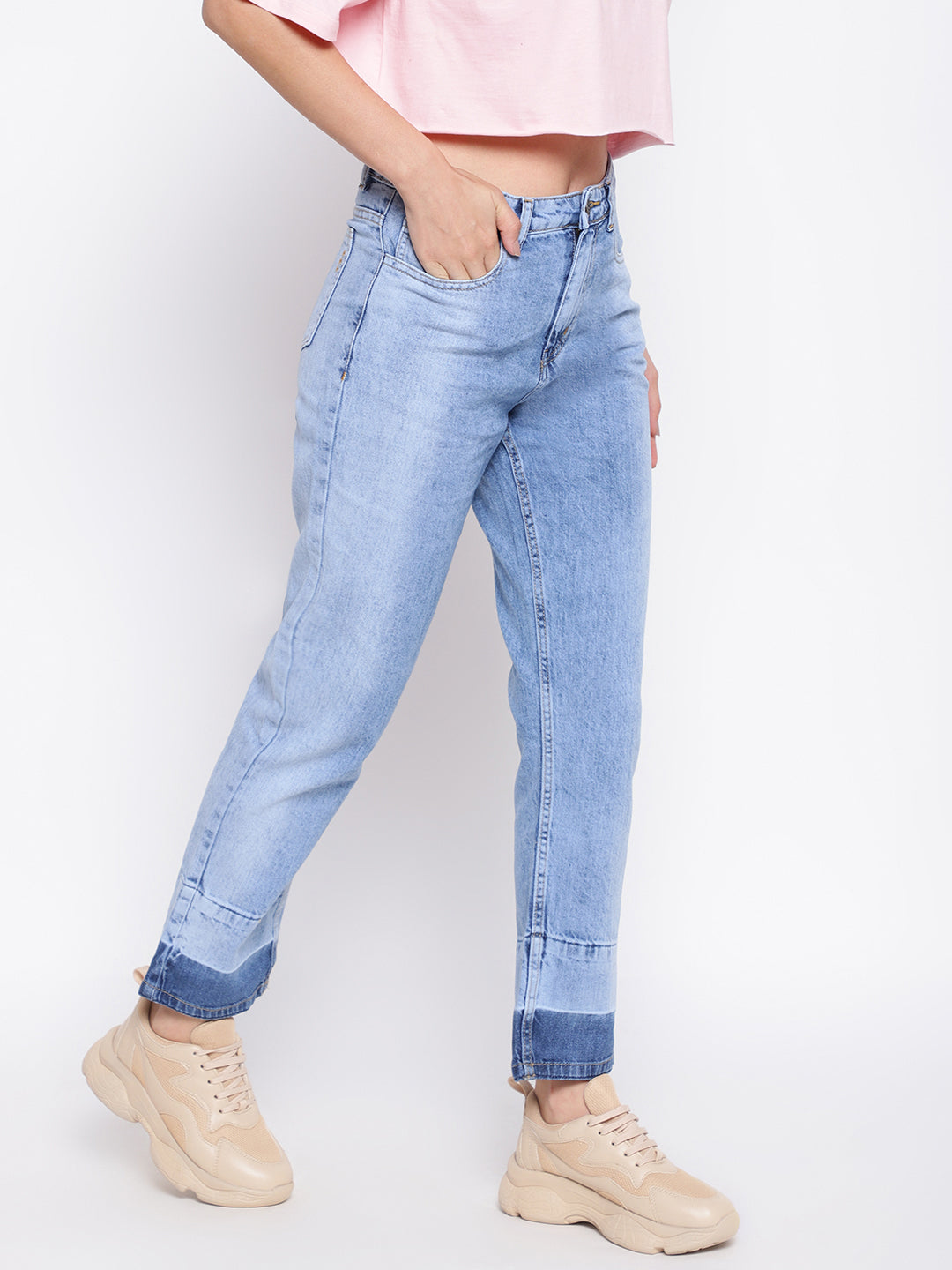 Light Blue Boyfriend Fit Jeans