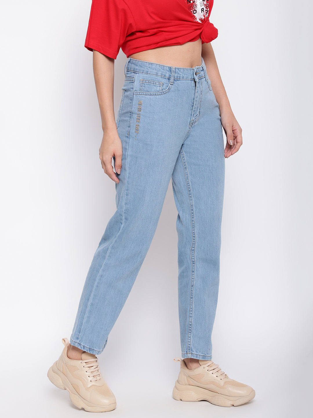 Light Blue Straight Fit Jeans