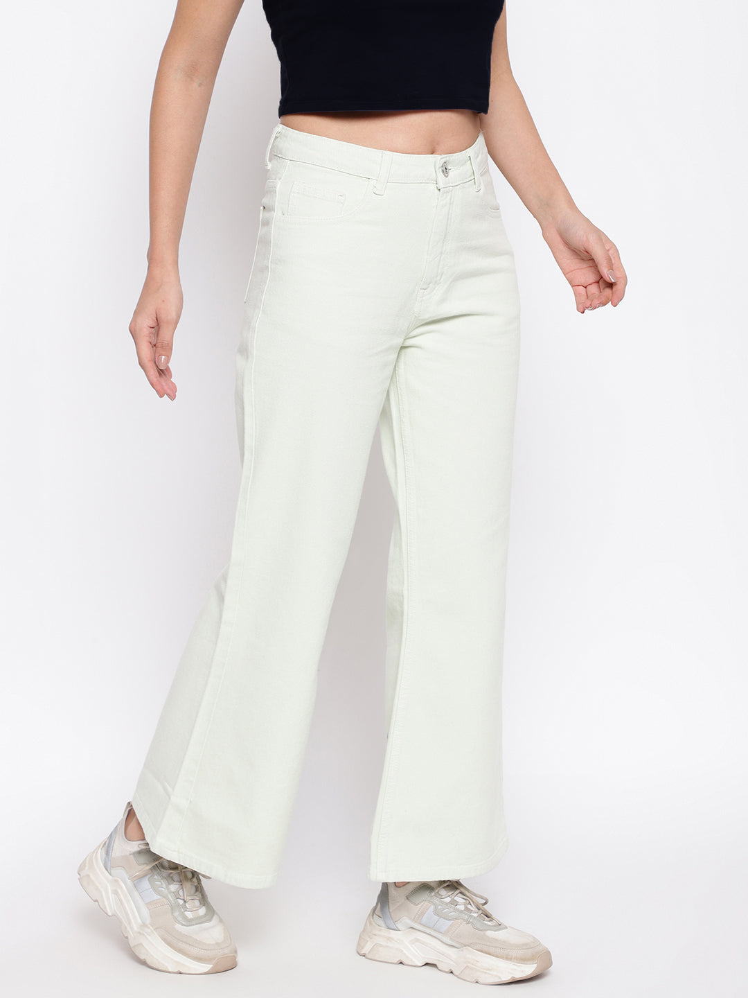 Off White Flared Jeans