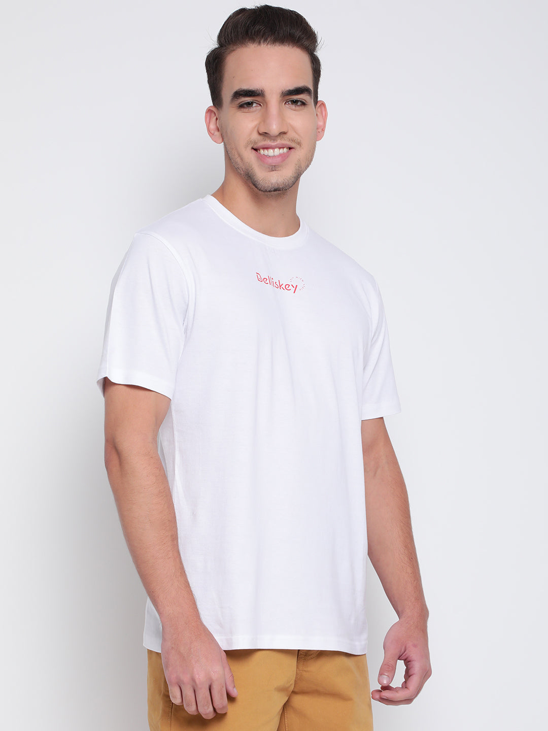 Men White Printed T-shirt