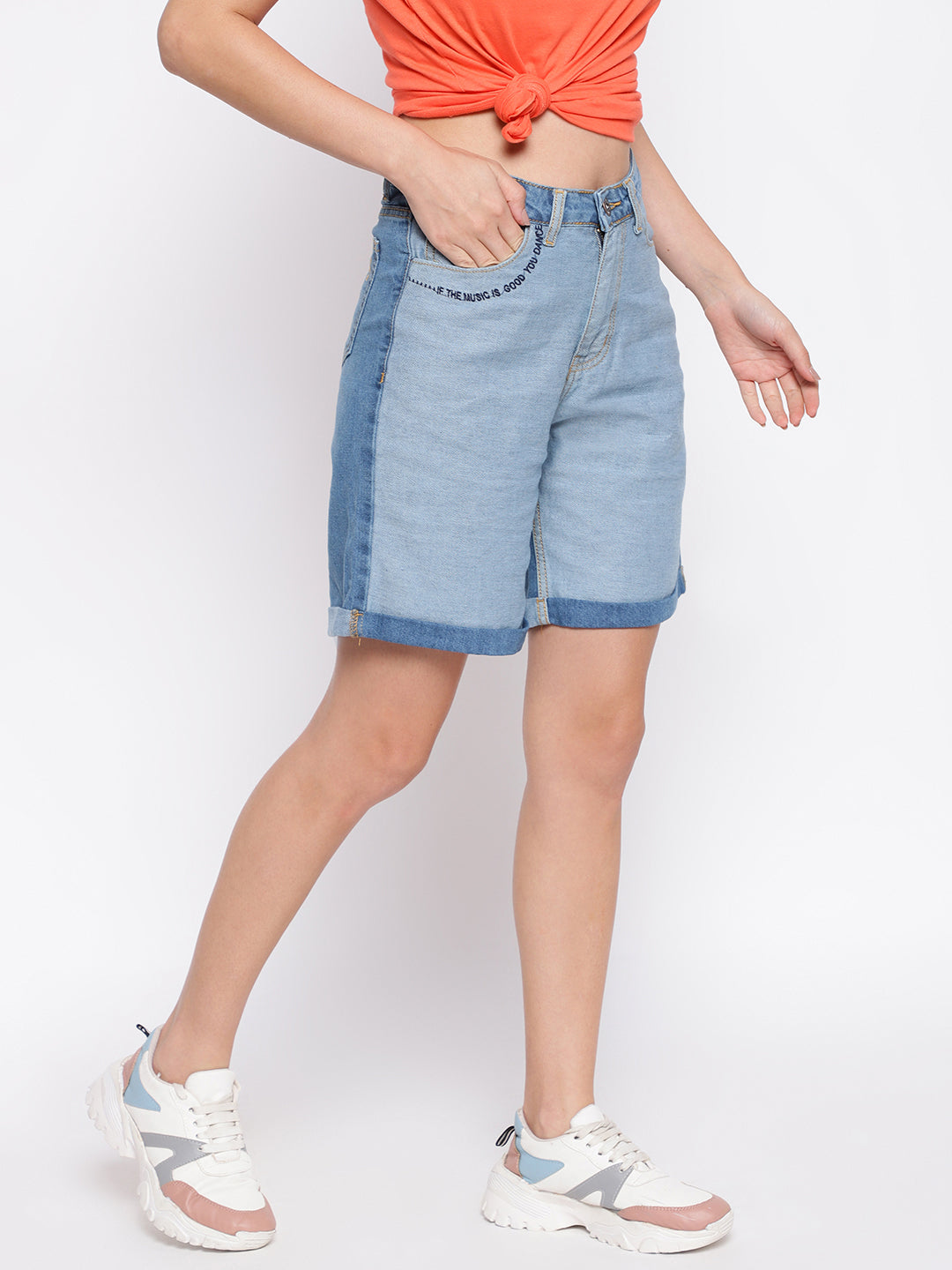 Light Blue Reversed Short