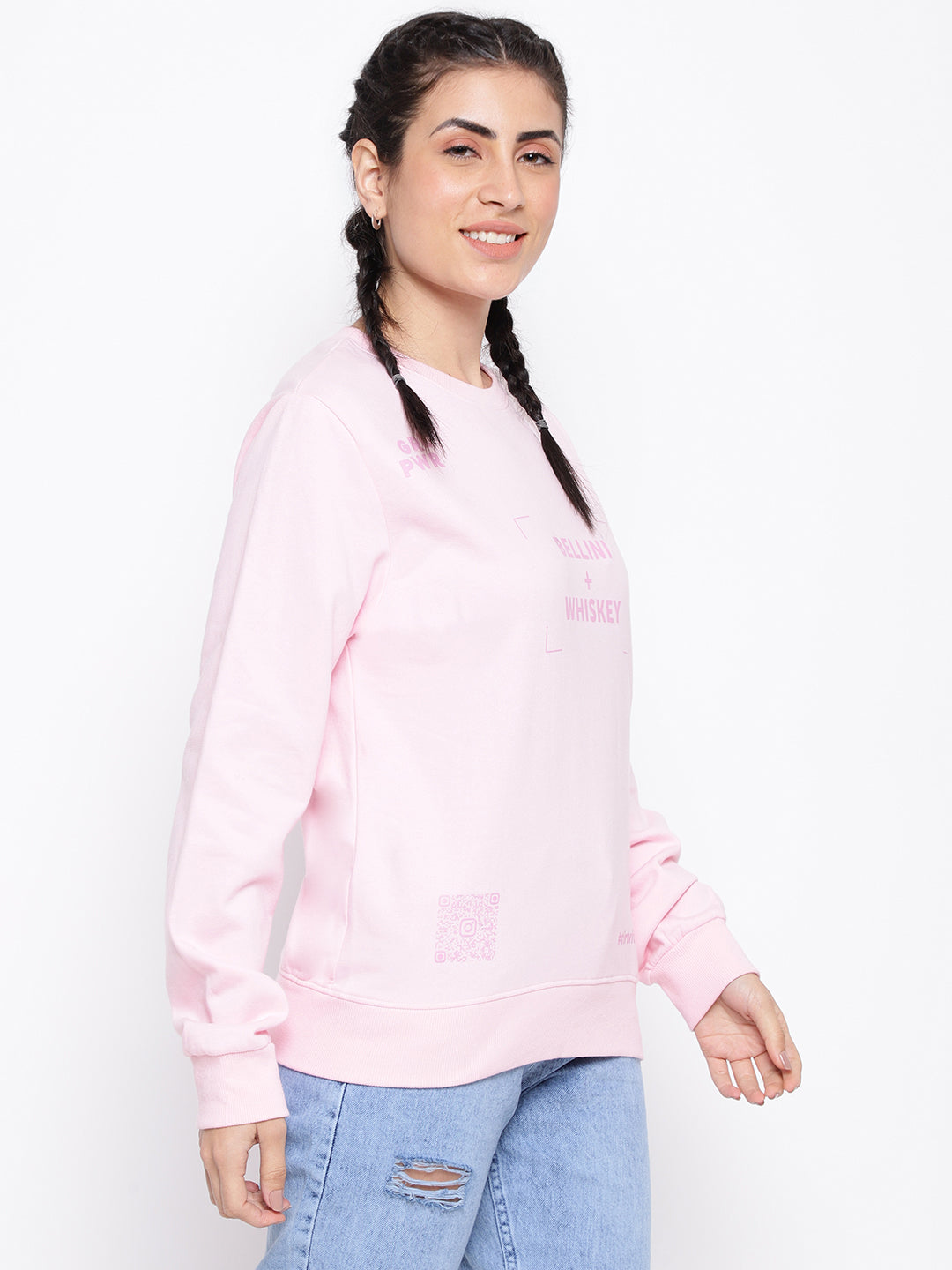 Light Pink Cotton Sweatshirt