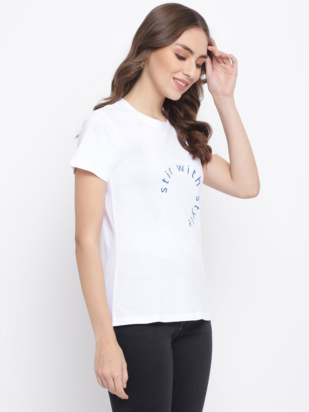 White Printed T-shirt