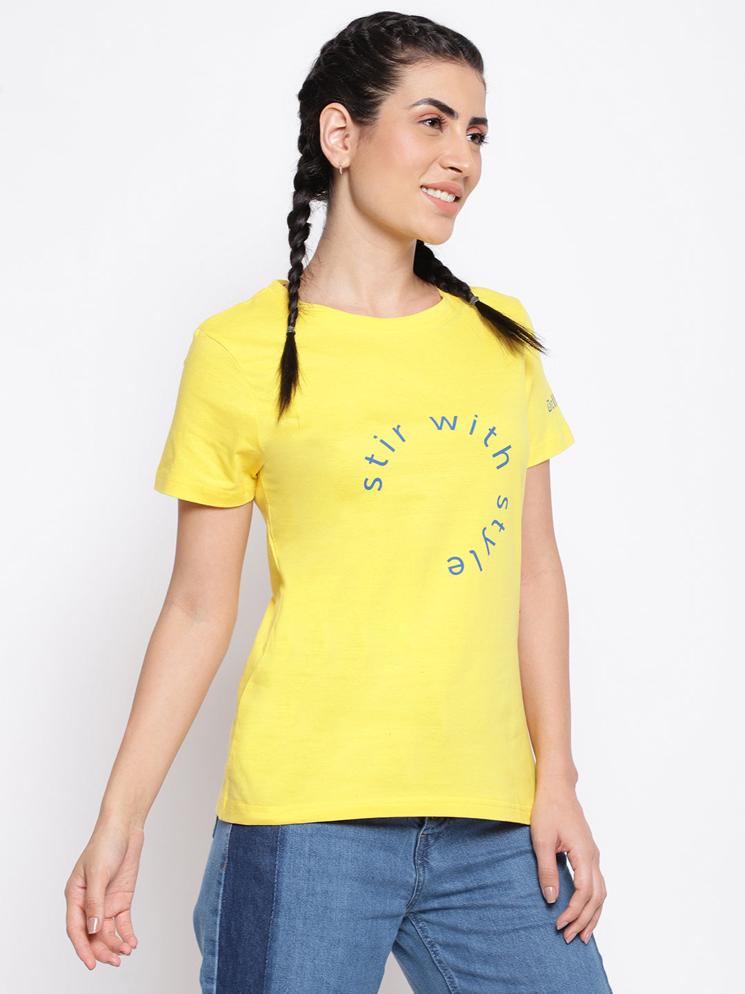 Yellow Cotton  T-shirt