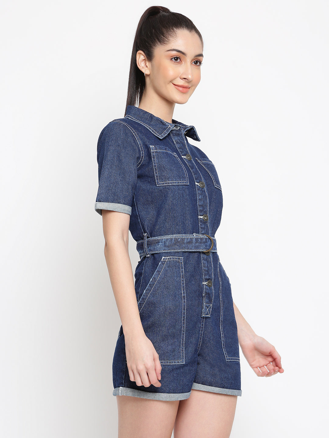 Denim Utility Playsuit