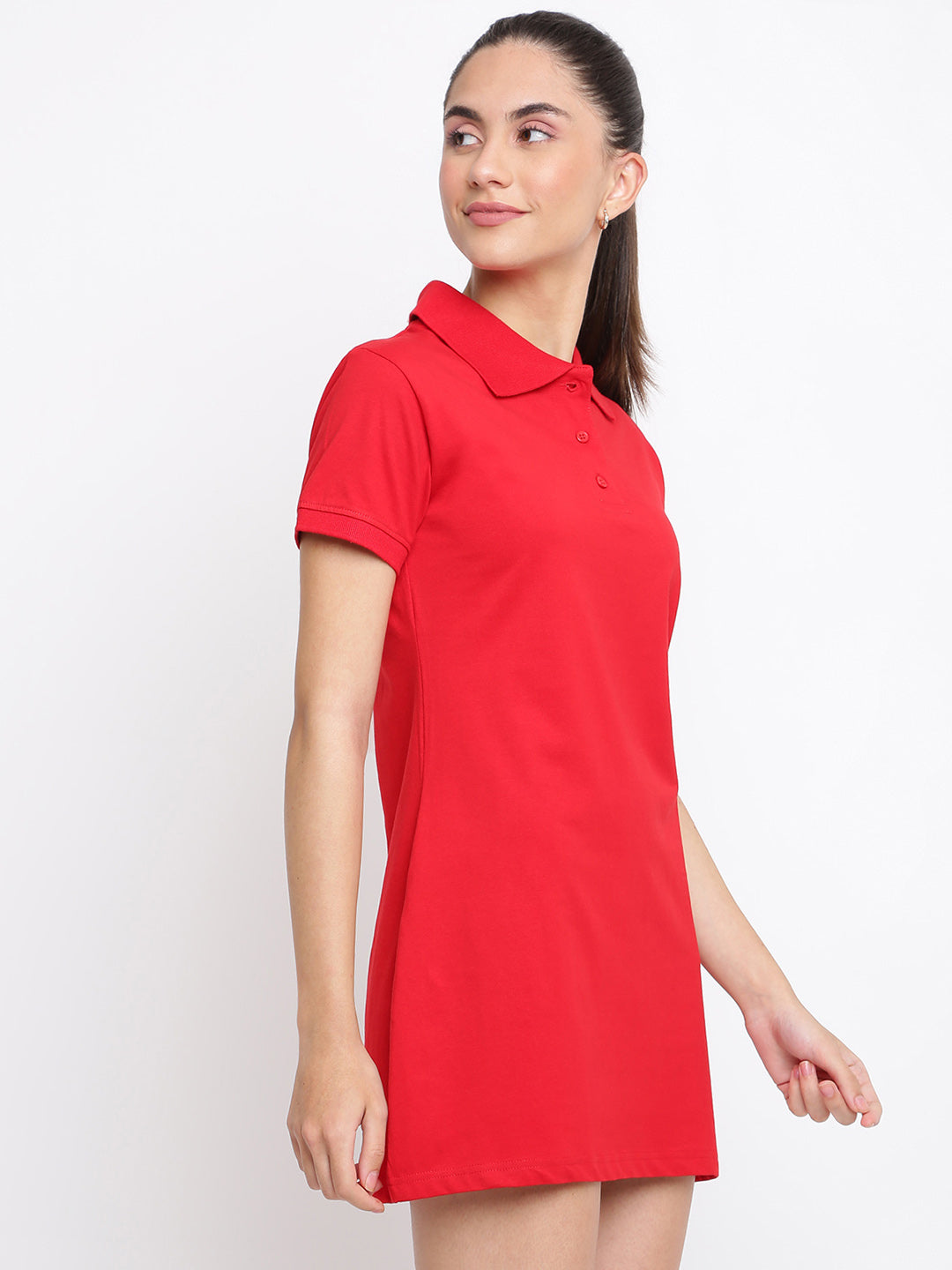 Red cotton T-shirt Dress